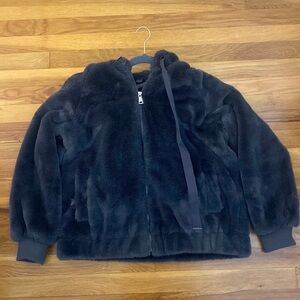 Bellivera Women’s Faux Fur Light Grey Jacket Size M